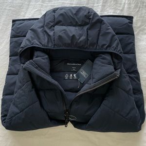 Abercrombie & Fitch Mens Navy Puffer Coat Size XS